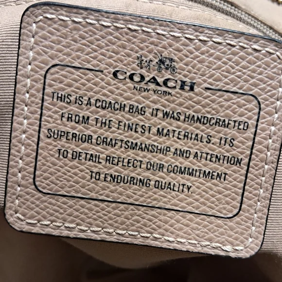 COACH City Zip Leather Tote Bag 16" X 8" - Picture 4 of 8